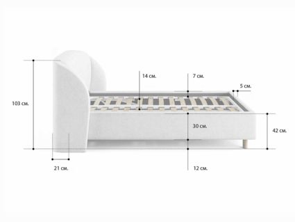 Кровать Сонум Valencia Кашемир Горчичный