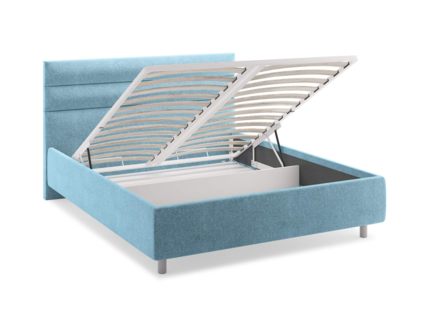 Кровать Сонум Linda Микровелюр Светло-серый (с подъемным механизмом) 180х190