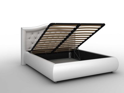 Кровать Sleeptek Premier 6 Экокожа White (с подъемным механизмом)