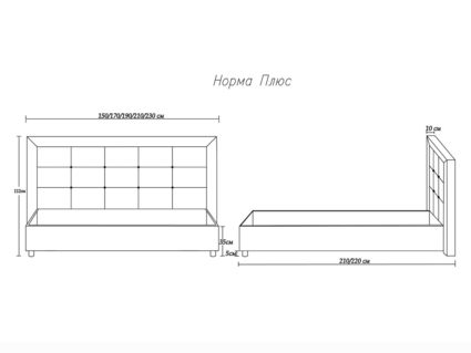 Кровать Димакс Норма + Нуар с подъемным механизмом 90х200