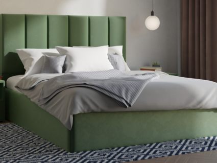 Кровать Lonax Милана велюр Dolly-13 (с основанием)