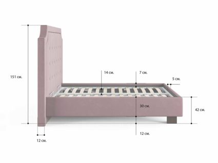 Кровать Сонум Elysium Кашемир Бежевый 140х190