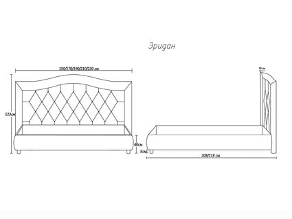 Кровать Димакс Эридан Агат с подъемным механизмом 180х190